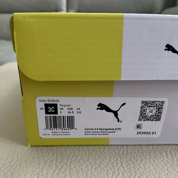 NWB - Puma x SpongeBob Kids’ Sneakers - Carina 2.0 - Kids’ US Size 13C, 3C - Picture 9 of 11